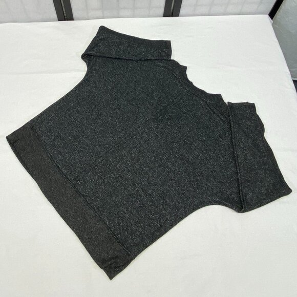 Buffalo Black & Grey Lightweight V-Neck Banded Hem Sweater XL Drop Long Sleeves - Picture 9 of 13